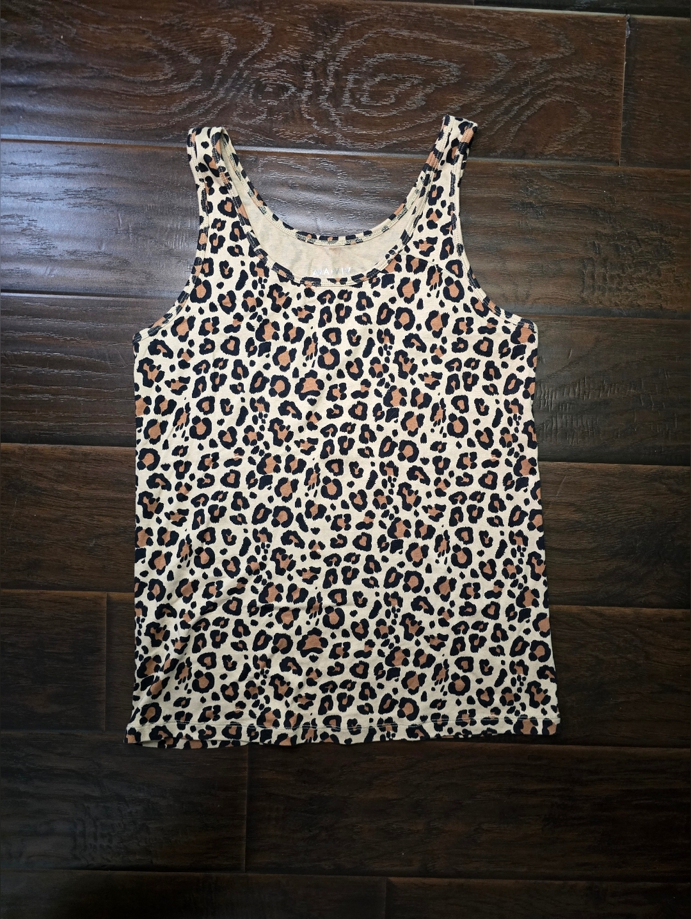 Ava & Viv Womens Cheetah Print Stretchy Tank Top Plus Size 1X